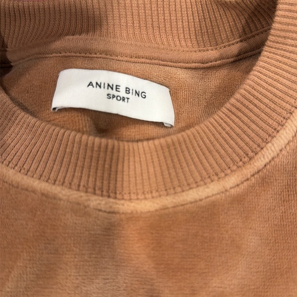 Anine Bing Sport Evan Velour Sweatshirt. Size Small - Picture 8 of 9